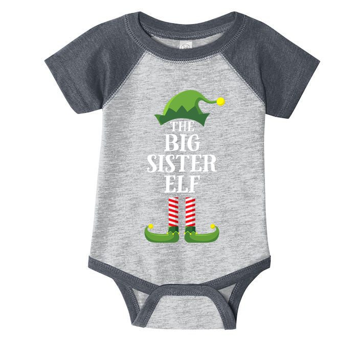 Big Sister Elf Matching Family Group Christmas Party Infant Baby Jersey Bodysuit