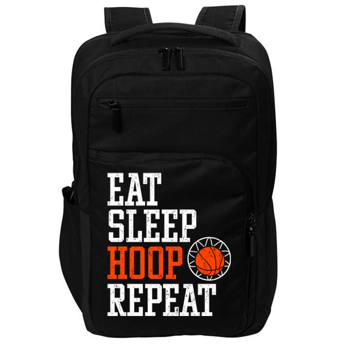 Basketball Saying - Eat Sleep Hoop Repeat Impact Tech Backpack