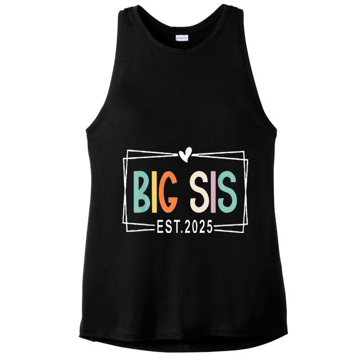 Big Sister Est 2025 Promoted To Big Sis 2025 Big Sis To Be Ladies PosiCharge Tri-Blend Wicking Tank