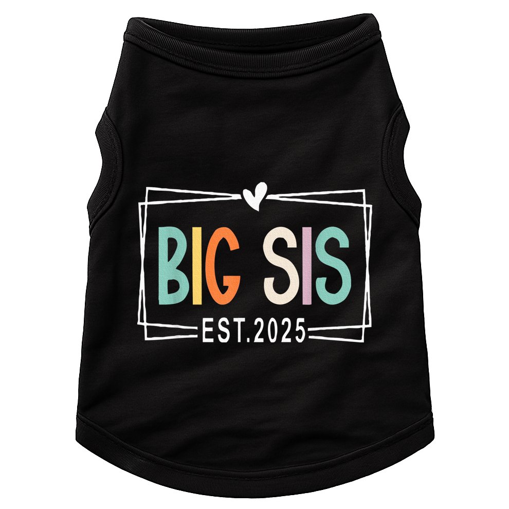 Big Sister Est 2025 Promoted To Big Sis 2025 Big Sis To Be Doggie Tank