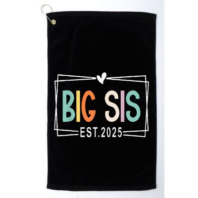 Big Sister Est 2025 Promoted To Big Sis 2025 Big Sis To Be Golf Towel