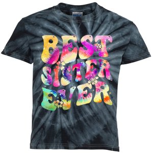 Best Sister Ever Mother's Day Tie Dye Groovy Kids Tie-Dye T-Shirt