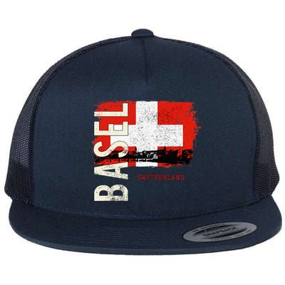 Basel Switzerland Europe Flat Bill Trucker Hat