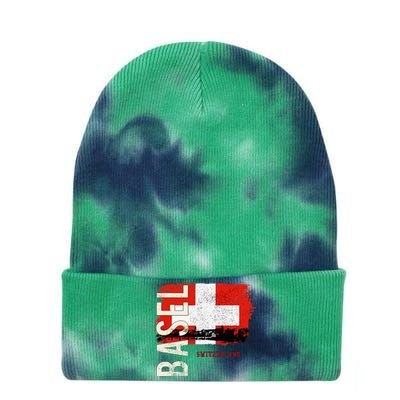 Basel Switzerland Europe Tie Dye 12in Knit Beanie