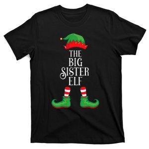 Big Sister Elf Matching Group Xmas Funny Family Christmas T-Shirt