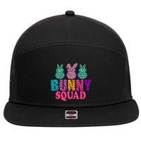 Bunny Squad Easter Bunny Design 7 Panel Mesh Trucker Snapback Hat