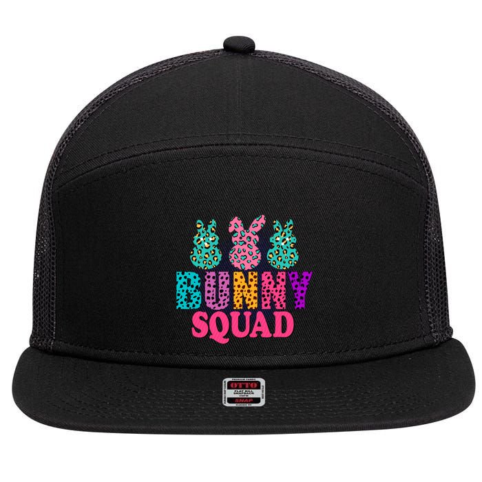 Bunny Squad Easter Bunny Design 7 Panel Mesh Trucker Snapback Hat