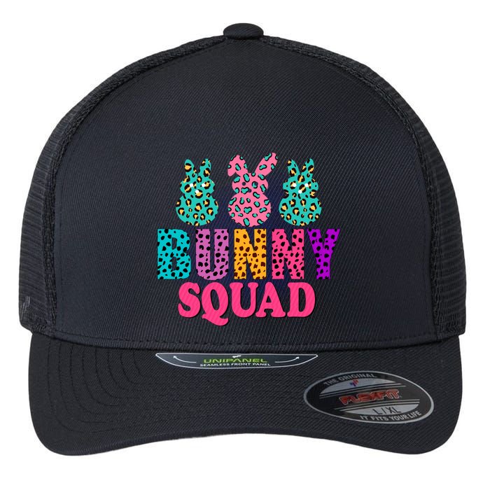 Bunny Squad Easter Bunny Design Flexfit Unipanel Trucker Cap