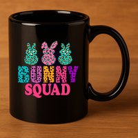 Bunny Squad Easter Bunny Design 11oz C Handle Ceramic Mug