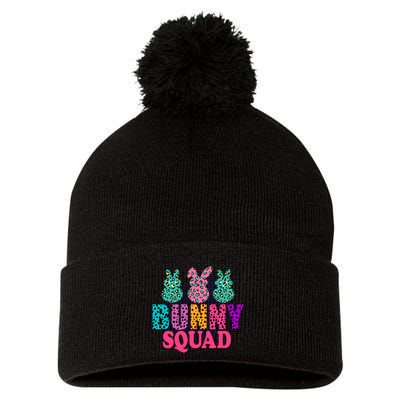Bunny Squad Easter Bunny Design Pom Pom 12in Knit Beanie