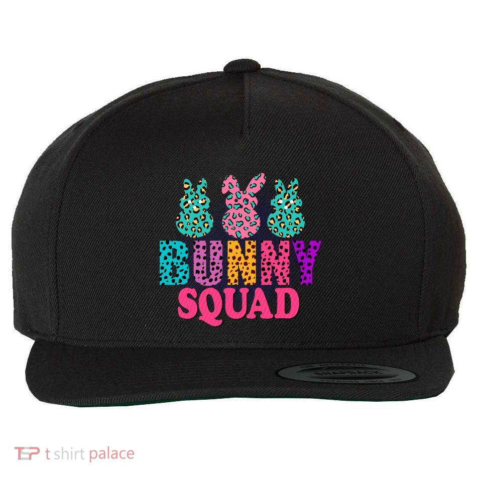 Bunny Squad Easter Bunny Design Wool Snapback Cap