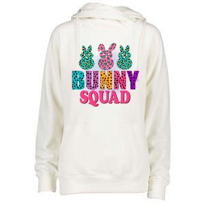 Bunny Squad Easter Bunny Design Womens Funnel Neck Pullover Hood