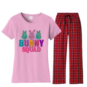 Bunny Squad Easter Bunny Design Women's Flannel Pajama Set