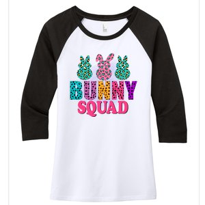 Bunny Squad Easter Bunny Design Women's Tri-Blend 3/4-Sleeve Raglan Shirt