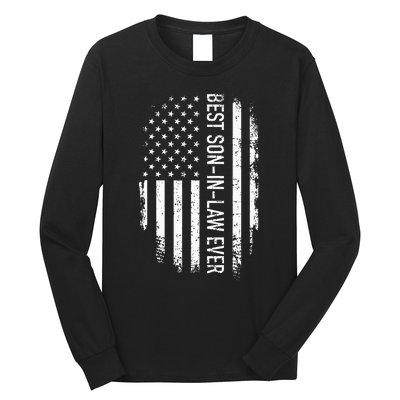 Best Soninlaw Ever Us American Vintage Flag Long Sleeve Shirt