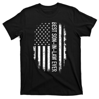 Best Soninlaw Ever Us American Vintage Flag T-Shirt