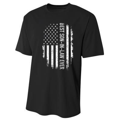 Best Soninlaw Ever Us American Vintage Flag Performance Sprint T-Shirt