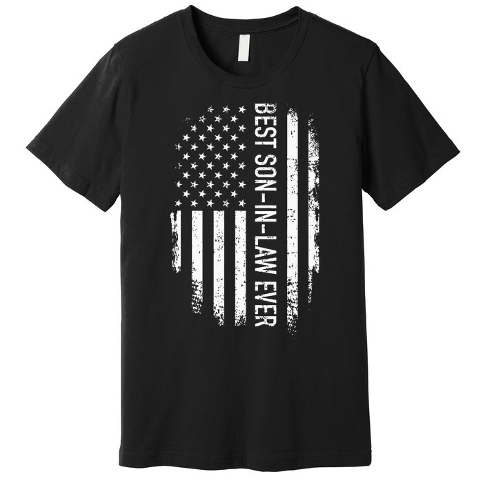 Best Soninlaw Ever Us American Vintage Flag Premium T-Shirt