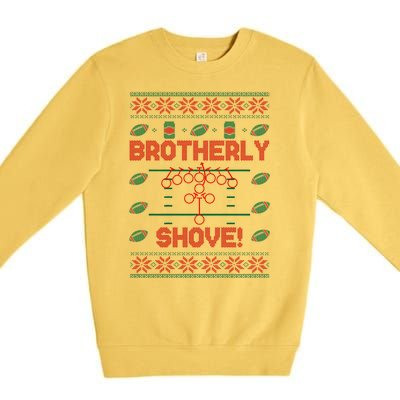 Brotherly Shove Eagles Nick Sirianni Ugly Christmas Sweater Premium Crewneck Sweatshirt