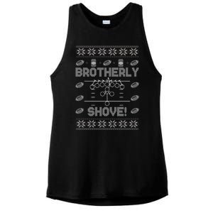 Brotherly Shove Eagles Nick Sirianni Ugly Christmas Sweater Ladies PosiCharge Tri-Blend Wicking Tank