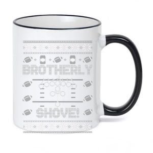 Brotherly Shove Eagles Nick Sirianni Ugly Christmas Sweater 11oz Black Color Changing Mug