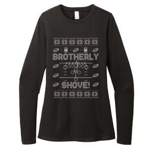 Brotherly Shove Eagles Nick Sirianni Ugly Christmas Sweater Womens CVC Long Sleeve Shirt