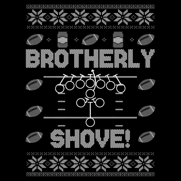 Brotherly Shove Eagles Nick Sirianni Ugly Christmas Sweater 16 in Basic Backpack