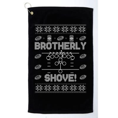 Brotherly Shove Eagles Nick Sirianni Ugly Christmas Sweater Golf Towel
