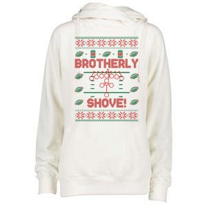 Brotherly Shove Eagles Nick Sirianni Ugly Christmas Sweater Womens Funnel Neck Pullover Hood