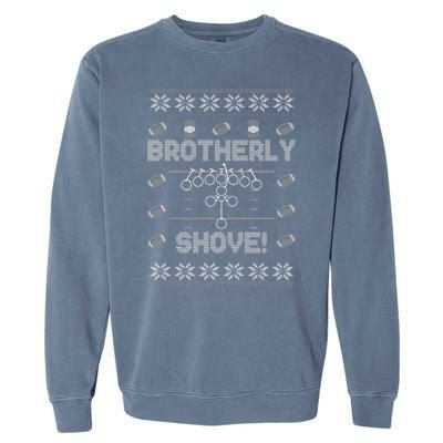 Brotherly Shove Eagles Nick Sirianni Ugly Christmas Sweater Garment-Dyed Sweatshirt