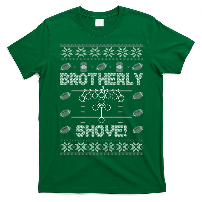 Brotherly Shove Eagles Nick Sirianni Ugly Christmas Sweater T-Shirt
