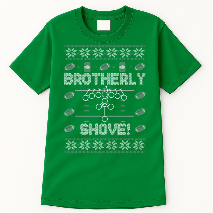 Brotherly Shove Eagles Nick Sirianni Ugly Christmas Sweater Tall T-Shirt
