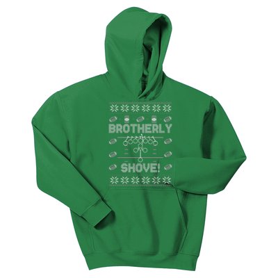 Brotherly Shove Eagles Nick Sirianni Ugly Christmas Sweater Kids Hoodie