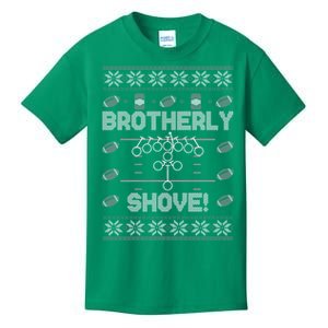 Brotherly Shove Eagles Nick Sirianni Ugly Christmas Sweater Kids T-Shirt