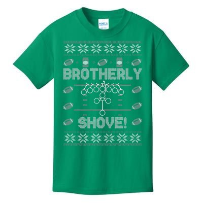 Brotherly Shove Eagles Nick Sirianni Ugly Christmas Sweater Kids T-Shirt