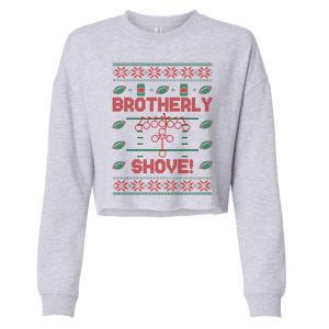 Brotherly Shove Eagles Nick Sirianni Ugly Christmas Sweater Cropped Pullover Crew