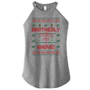 Brotherly Shove Eagles Nick Sirianni Ugly Christmas Sweater Women's Perfect Tri Rocker Tank