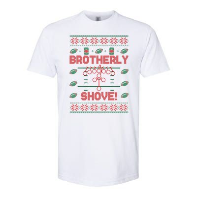 Brotherly Shove Eagles Nick Sirianni Ugly Christmas Sweater Softstyle® CVC T-Shirt