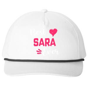 Best Sara Ever Gift Sara First Name Gift Snapback Five-Panel Rope Hat