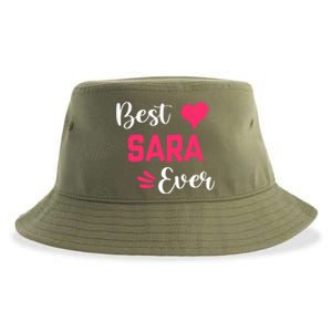 Best Sara Ever Gift Sara First Name Gift Sustainable Bucket Hat