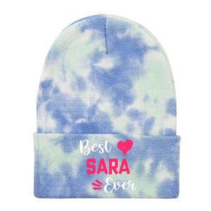 Best Sara Ever Gift Sara First Name Gift Tie Dye 12in Knit Beanie