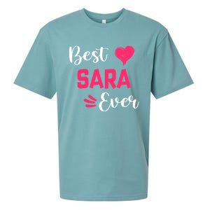 Best Sara Ever Gift Sara First Name Gift Sueded Cloud Jersey T-Shirt