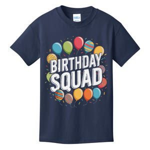 Birthday Squad Fun Balloon Party Confetti Family Matching Kids T-Shirt