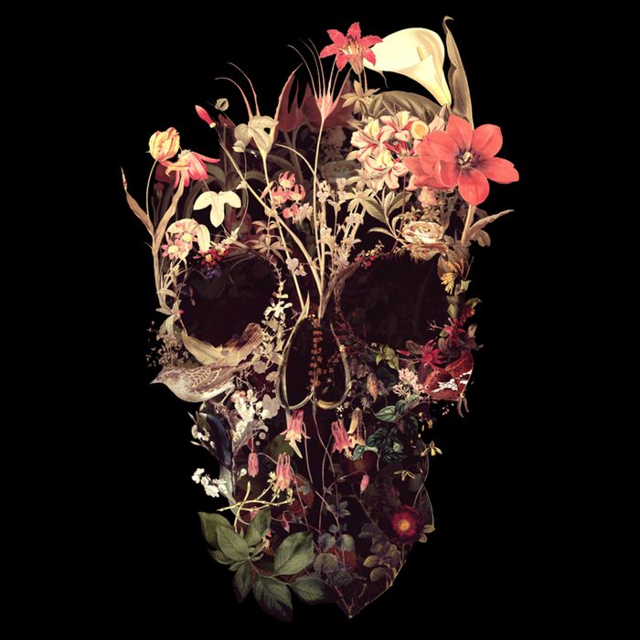 Bloom Skull Flower Apron