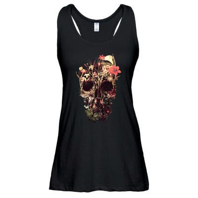 Bloom Skull Flower Ladies Essential Flowy Tank
