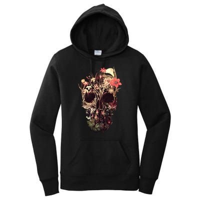 Bloom Skull Flower Women's Pullover Hoodie