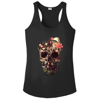 Bloom Skull Flower Ladies PosiCharge Competitor Racerback Tank