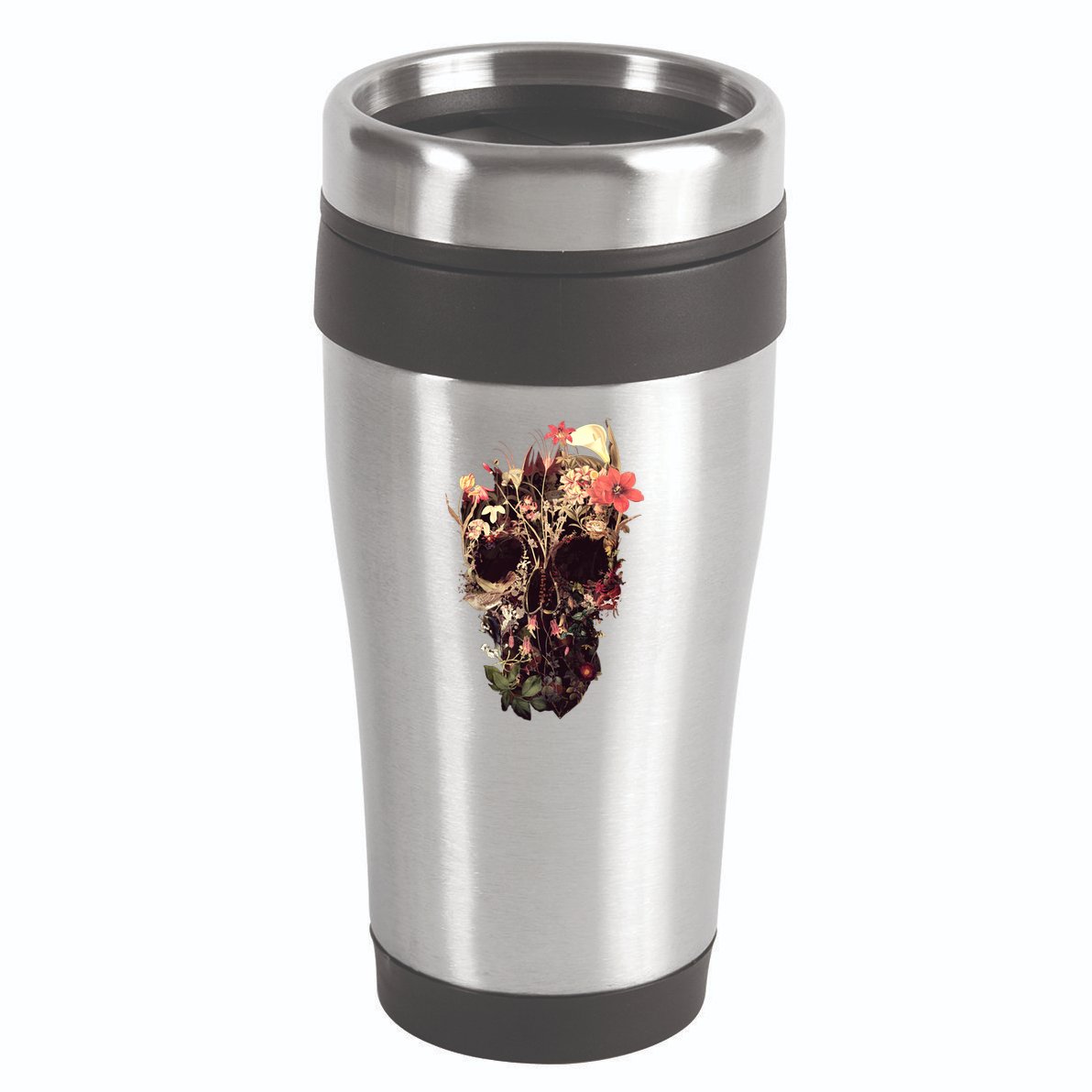 Bloom Skull Flower 16oz Travel Tumbler