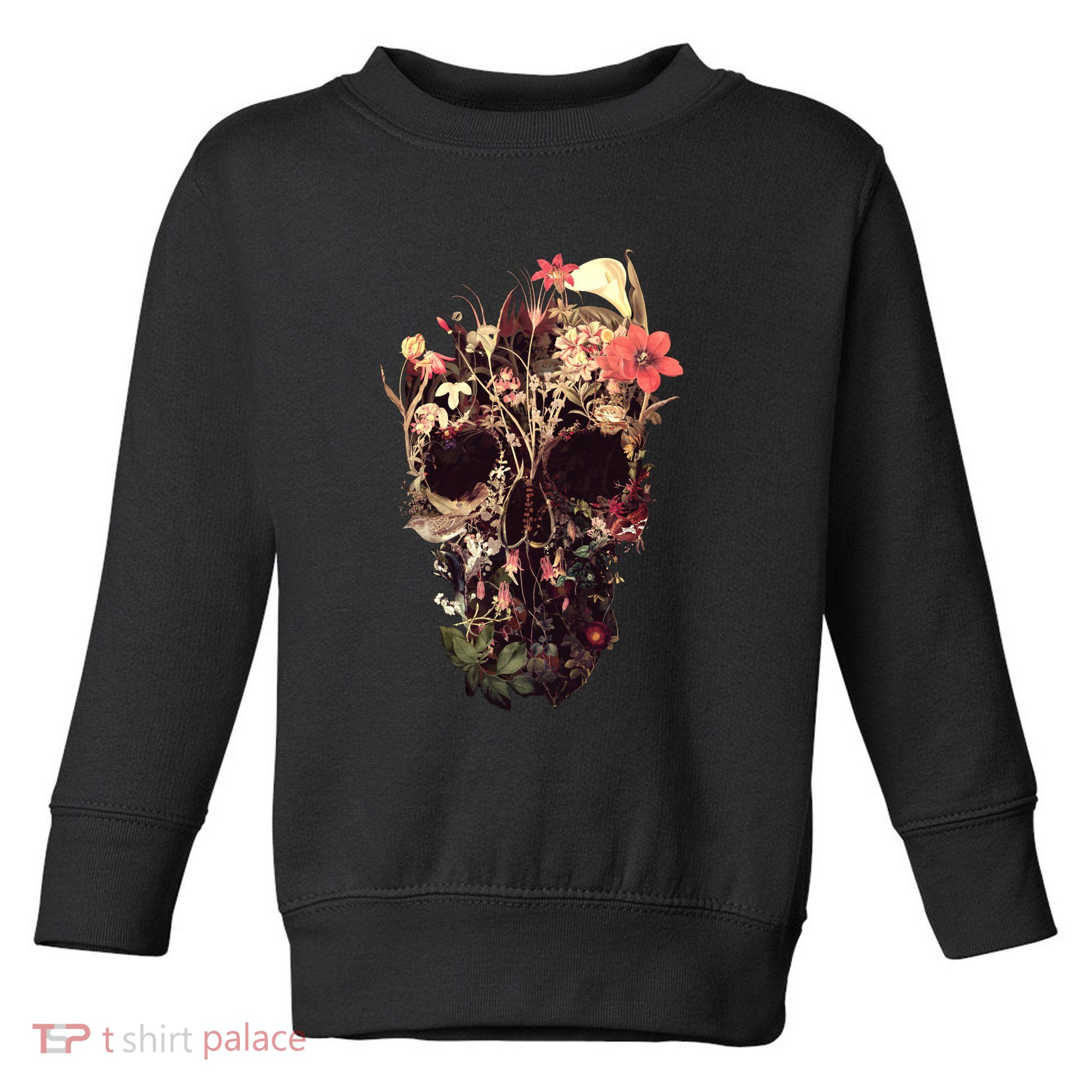 Bloom Skull Flower Toddler Sweatshirt
