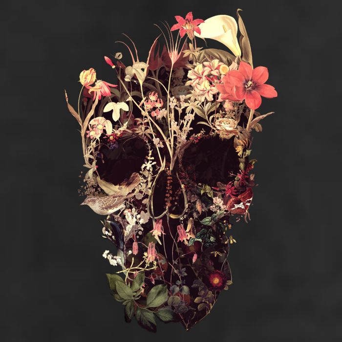 Bloom Skull Flower Golf Towel